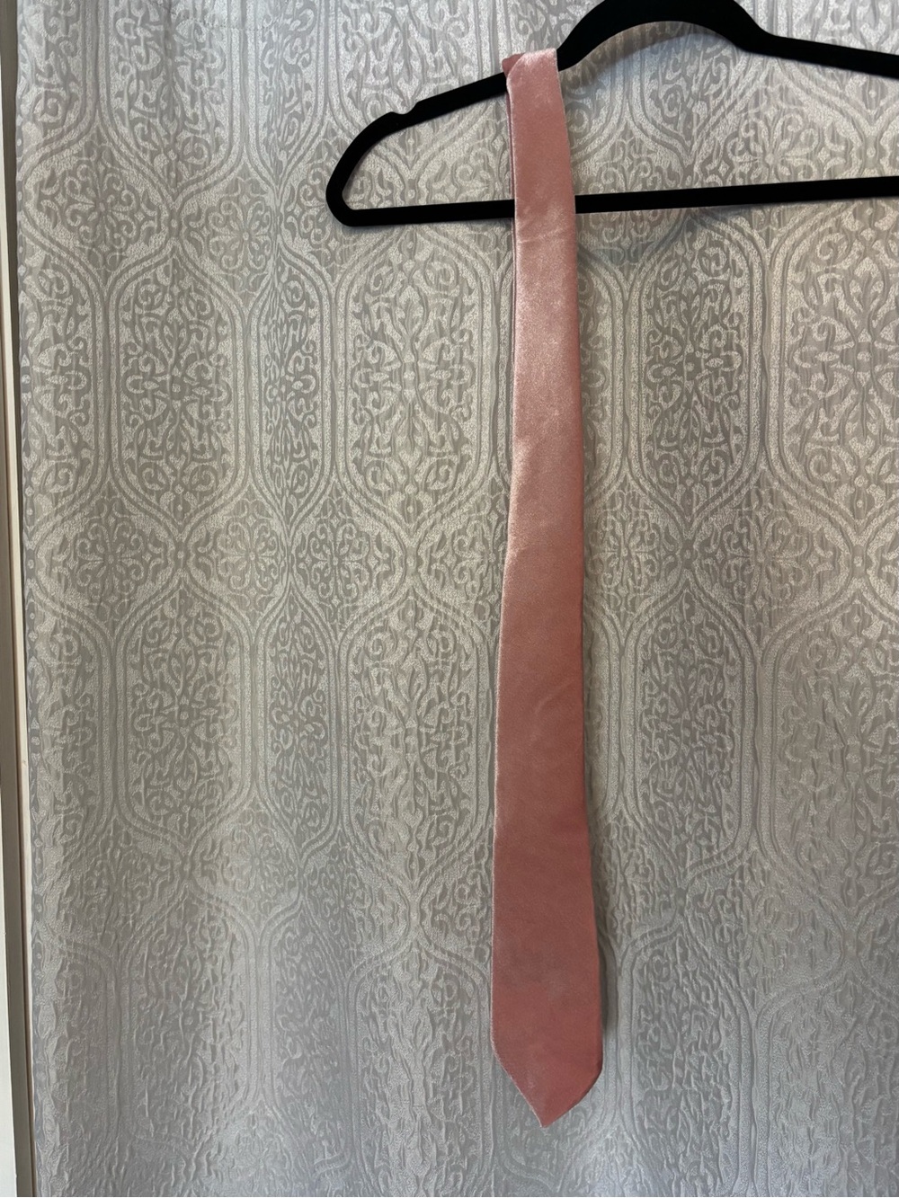 Azazie Velvet Modern Tie - Color Dusty Rose